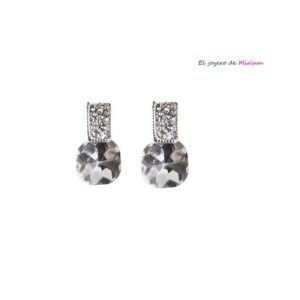 Pendientes fiesta cristales blancos
