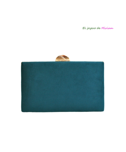 Bolso clutch azul petróleo