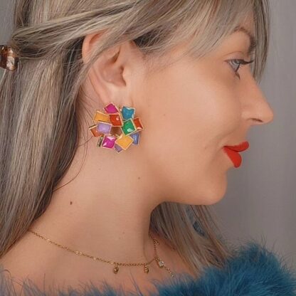 Pendientes multicolor de fiesta - Imagen 2