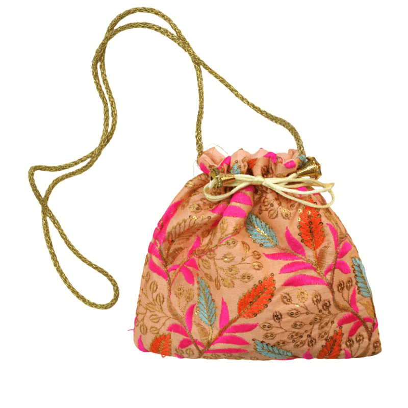 Bombonera salmón bordados