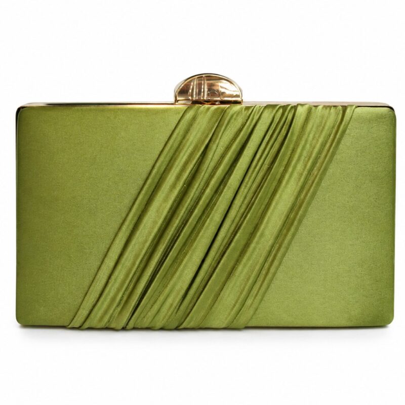 Clutch verde oliva raso