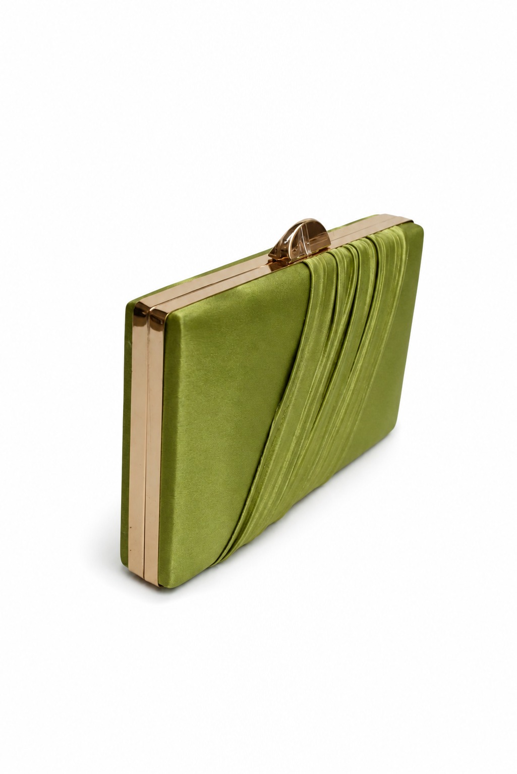 Clutch verde oliva raso - Imagen 2