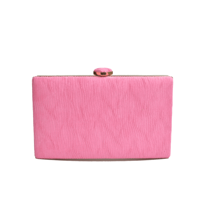 Clutch rosa chicle textura