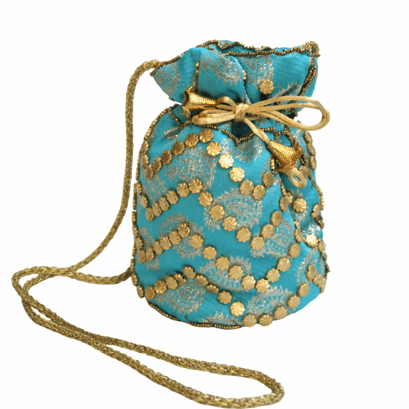 Bombonera azul tachuelas