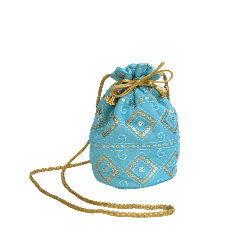 Bombonera azul lentejuelas