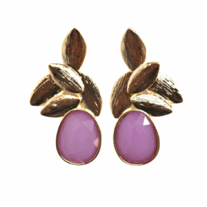 Pendientes cristal lavanda