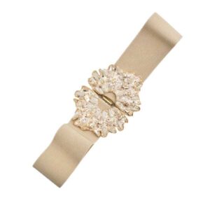 Cinturón o fajín elástico beige
