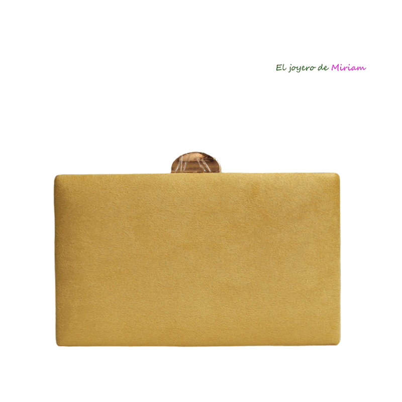 Bolso clutch amarillo pálido
