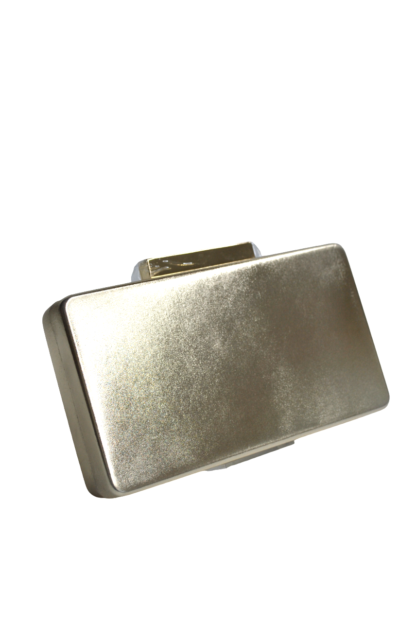 Clutch dorado espejo cajita - Imagen 2