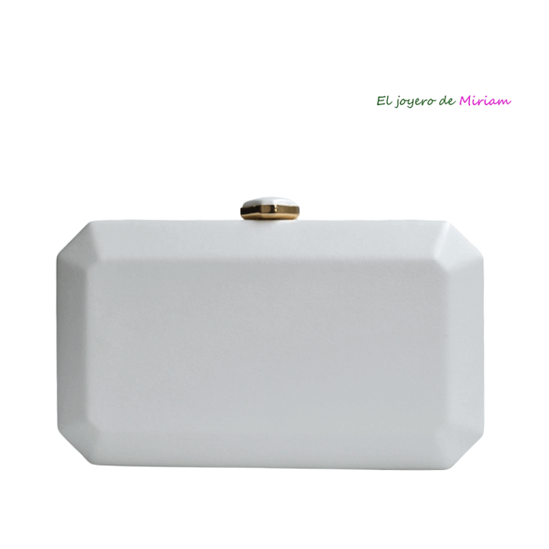 Clutch blanco octagonal
