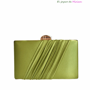 Clutch verde oliva raso
