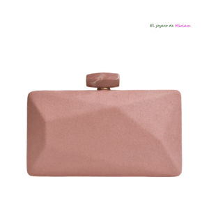 Clutch rosa cierre mármol