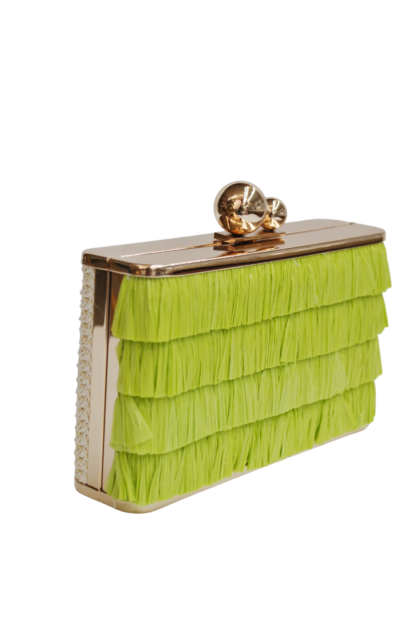 Clutch verde lima flecos - Imagen 2