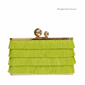 Clutch verde lima flecos