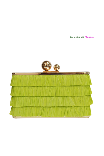 Clutch verde lima flecos