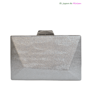 Clutch plata irregular textura