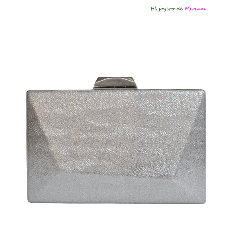 Clutch plata irregular textura