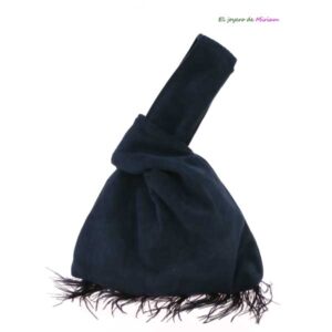 Clutch saco plumas marino