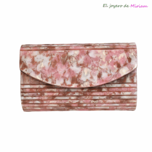 Clutch nácar rosa combi