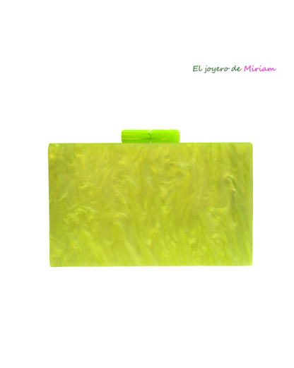 Clutch nácar verde lima