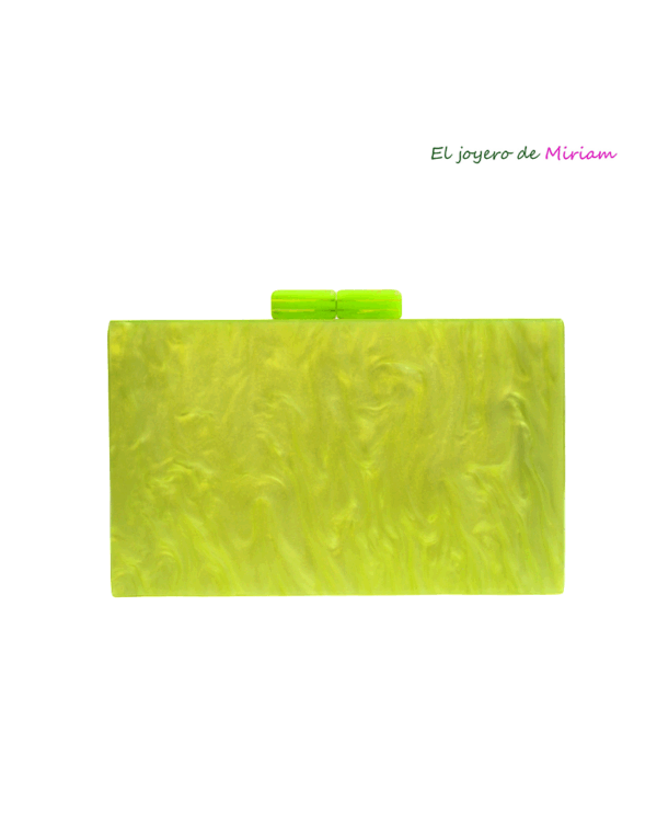 Clutch nácar verde lima
