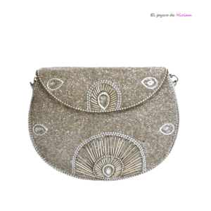 Clutch rígido brillo plata