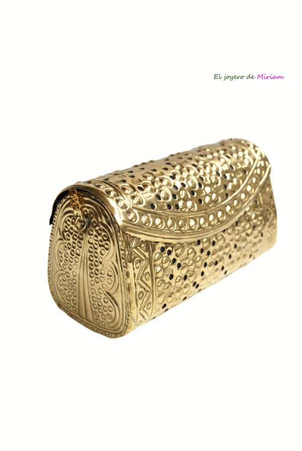 Clutch cofre latón dorado