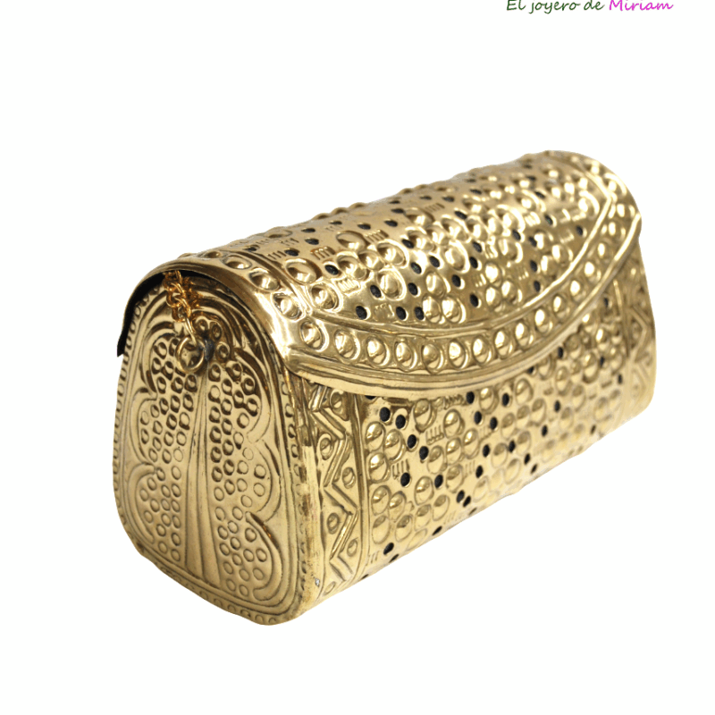 Clutch cofre latón dorado