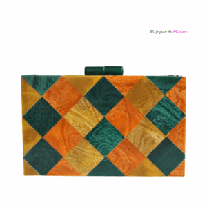 Bolso clutch resina multi