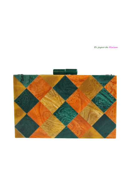 Bolso clutch resina multi