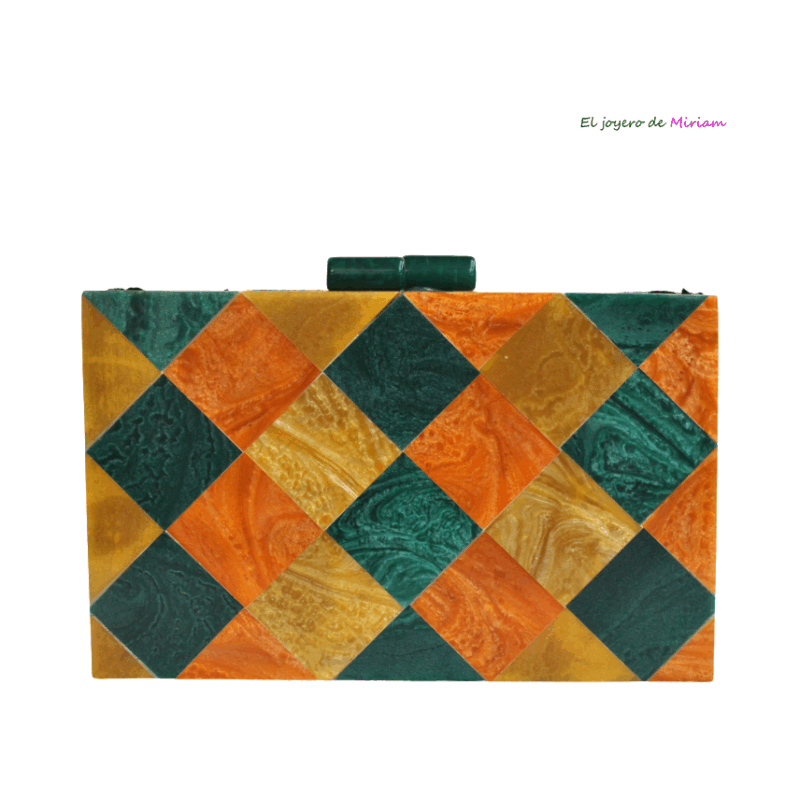 Bolso clutch resina multi