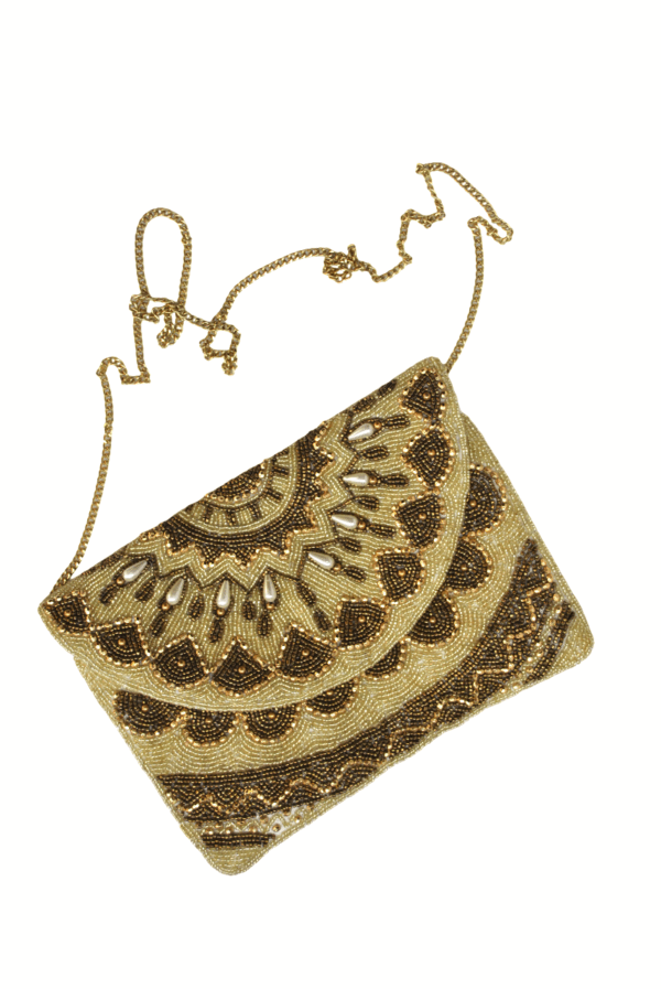Clutch o cartera dorada - Imagen 3