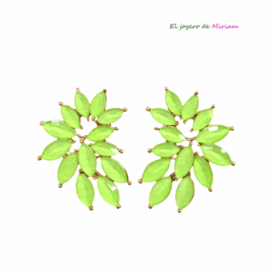 Pendientes ajustados verde lima