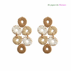 Pendientes rafia combi