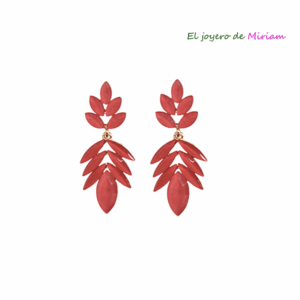 Pendientes de fiesta coral