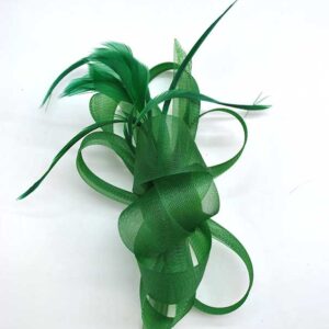 Flor tocado tul verde