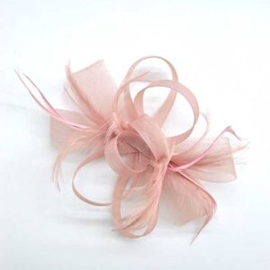 Flor tocado mediano rosa nude