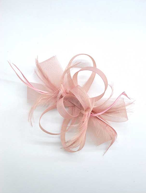 Flor tocado mediano rosa nude