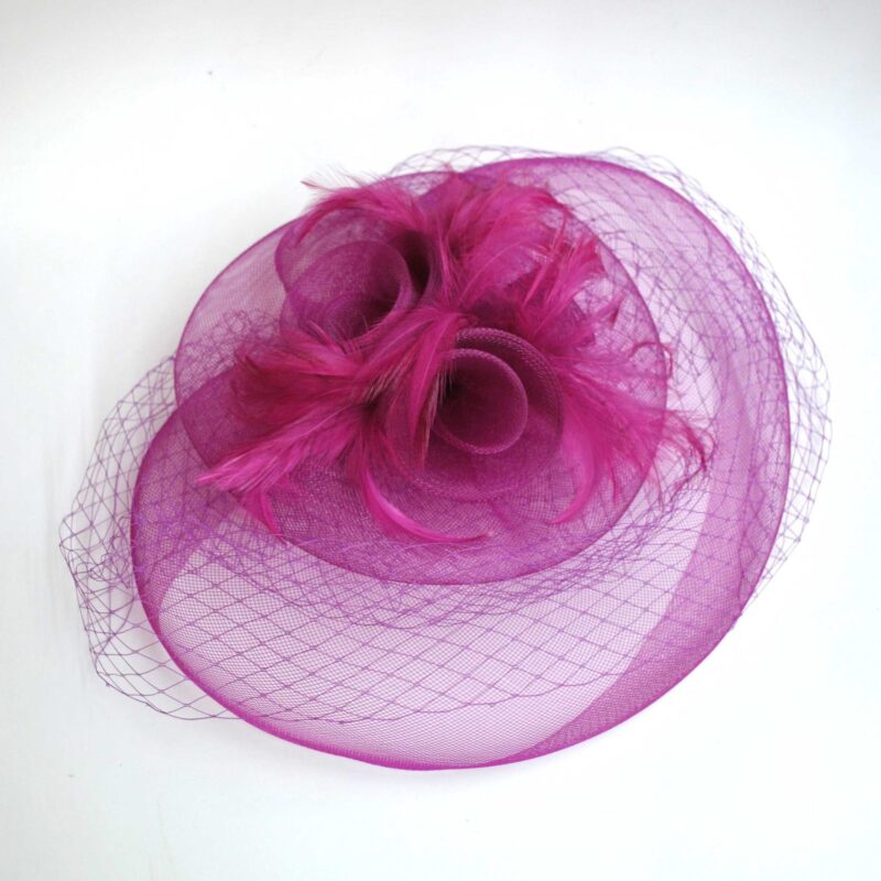 Tocado bugamvilla red y tul