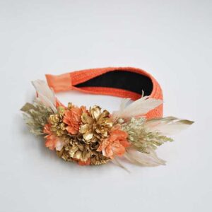 Diadema naranja de fiesta