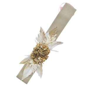 Cinturón beige con flores