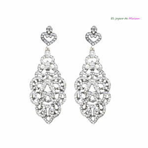 Pendientes plateados largos