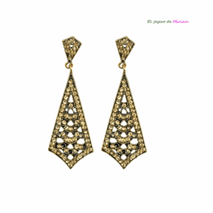 Pendientes cristales dorados