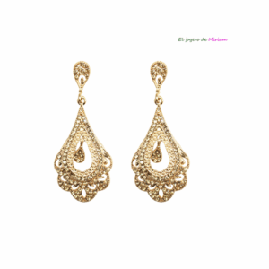 Pendientes dorados flamenca