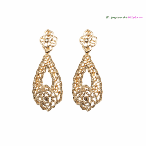 Pendientes flamencos dorados
