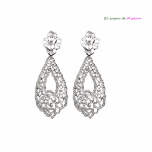 Pendientes flamencos plateados
