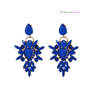 Pendientes grandes azulones