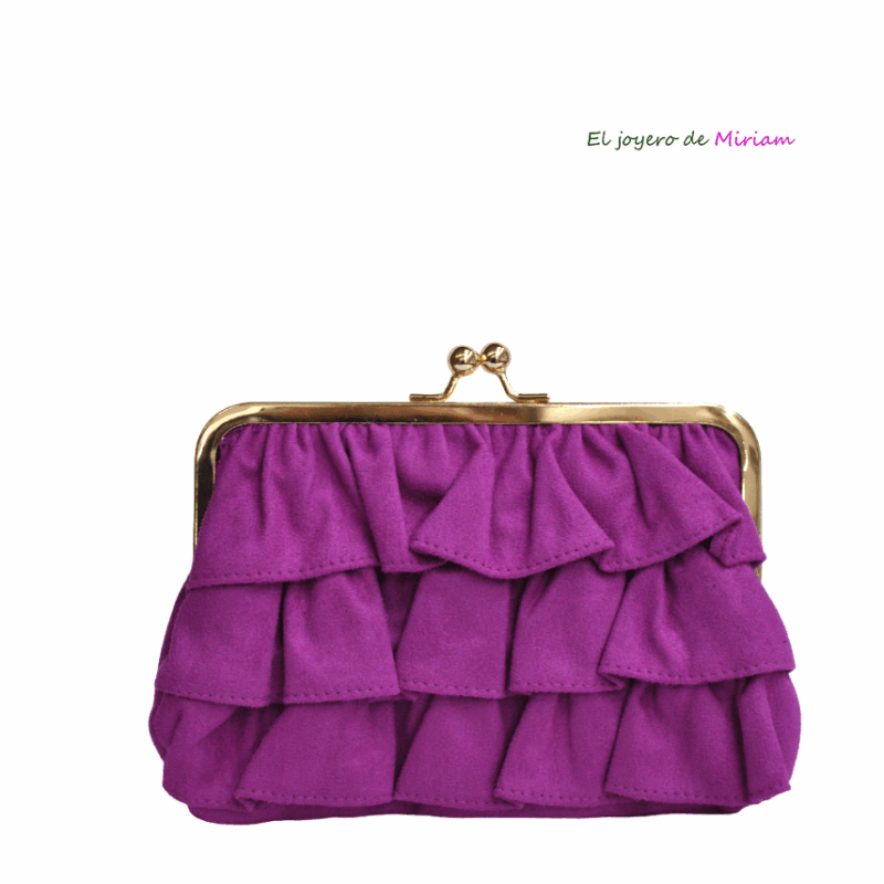 Clutch o cartera volantes bugamvilla