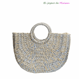 Maxi capazo rafia metalizada