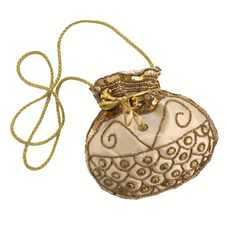 Bombonera beige y oro